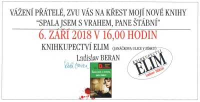 Pozvánka na křest nové knihy Ladislava Berana
